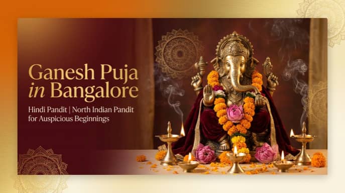 Traditional Ganesh worship in Bangalore
