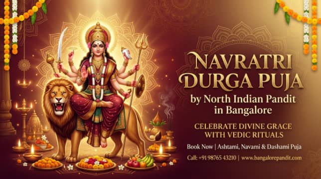 Durga Puja ritual during Navratri in Bangalore